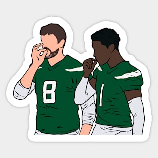 Aaron Rodgers and Sauce Gardner Handshake Sticker